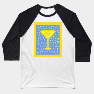 Lemon Drop Martini | Cocktail | Pop Art Baseball T-Shirt